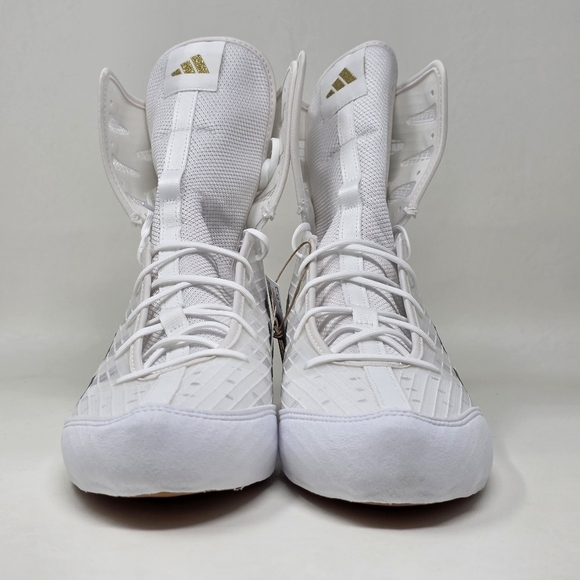 Adidas Box Hog 4 White Collegiate Green IH2731 Shoes Men\'s Size 4 New
